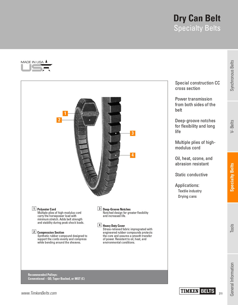 Dry Can Double Sided Hexagon Belt   CC480S