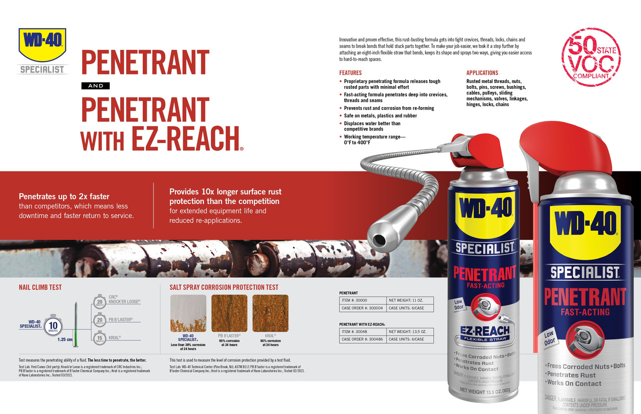 WD-40® Specialist® Penetrant Lubricant Smart Straw 311g Aerosol   01278