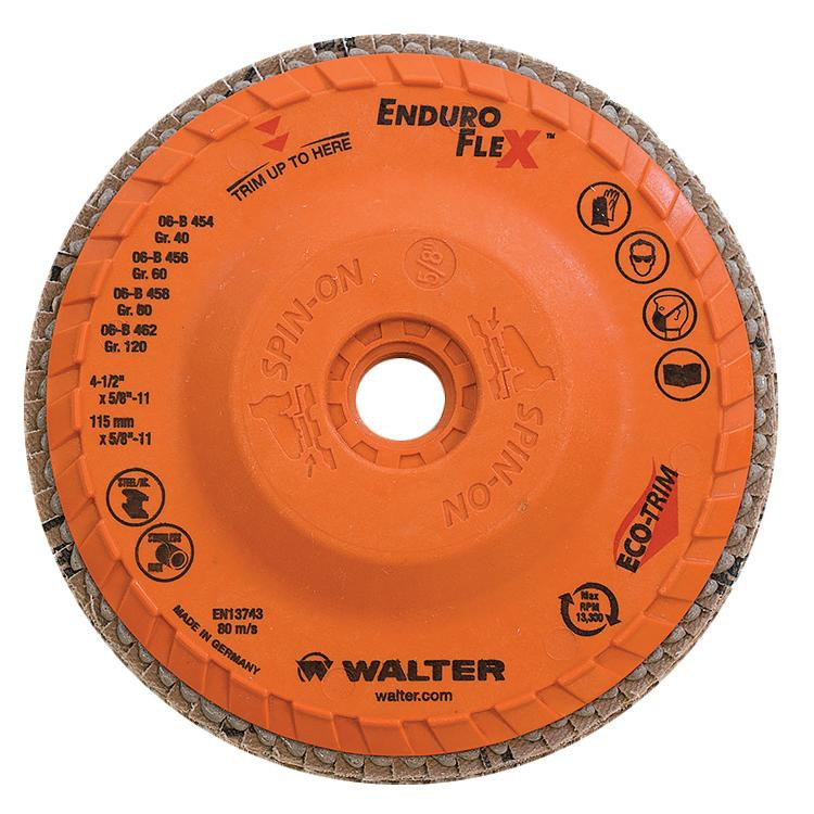 Enduro-Flex® 10 Pc. 4-1/2 x 5/8"-11 120G Flap Disc   06B462