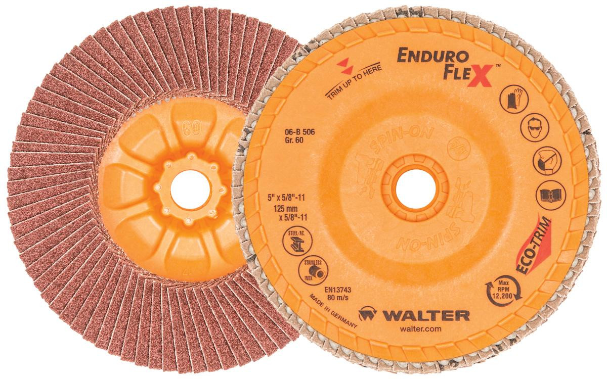 Enduro-Flex® 10 Pc. 5 x 5/8"-11 60G Flap Disc   06B506
