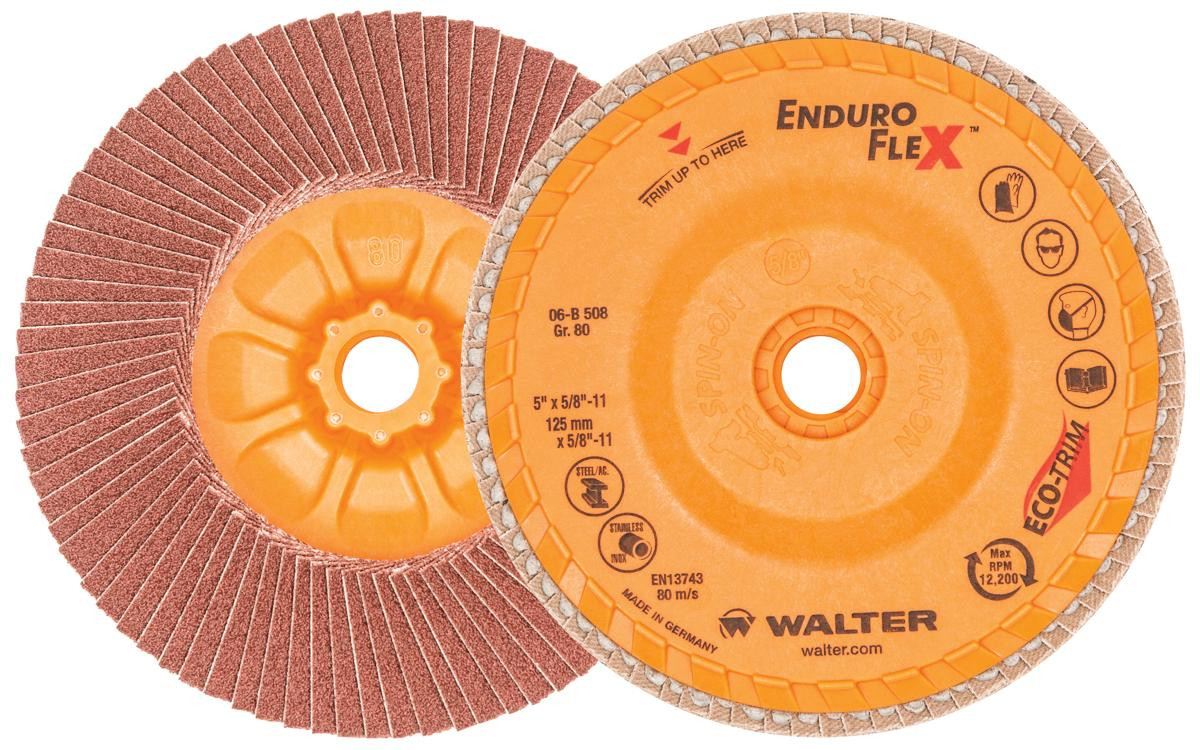 Enduro-Flex® 10 Pc. 5 x 5/8"-11 80G Flap Disc   06B508