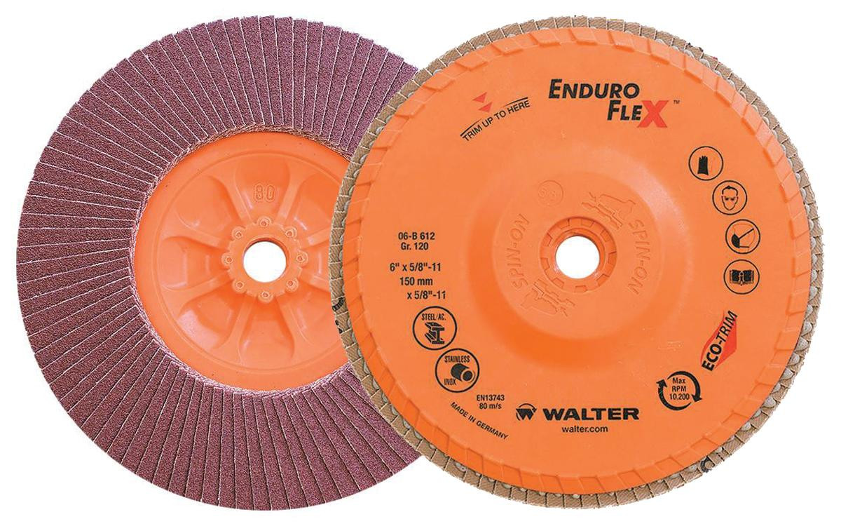 Enduro-Flex® 10 Pc. 6 x 5/8"-11 120G Flap Disc   06B612