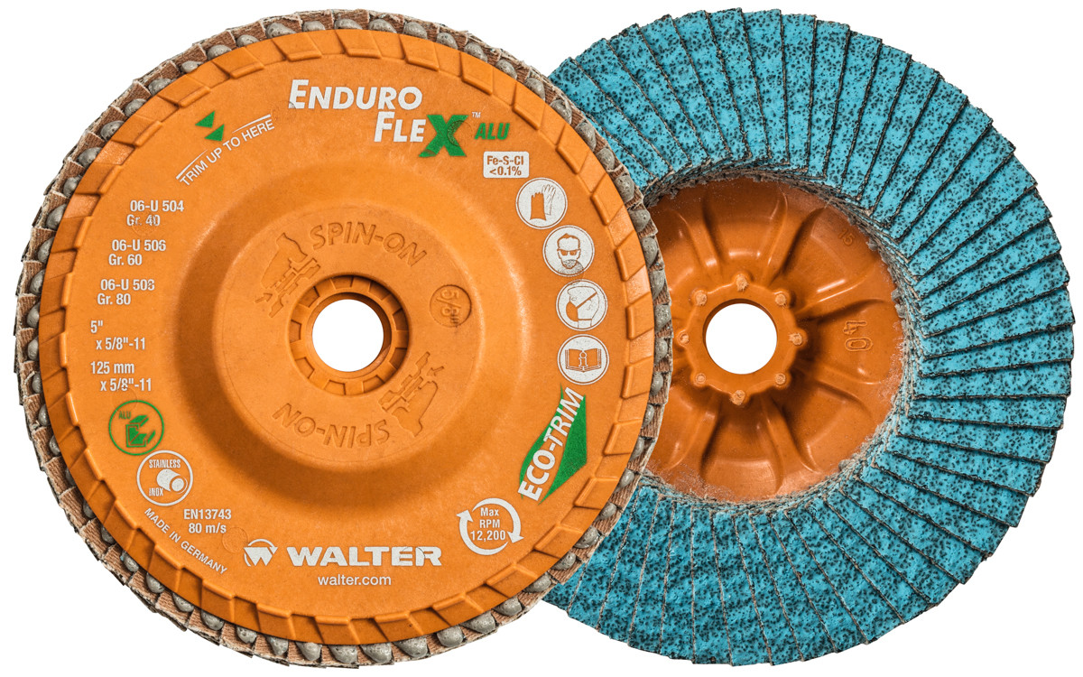 Enduro-Flex ALU® 10 Pc. 5 x 5/8"-11 40G Flap Disc   06U504