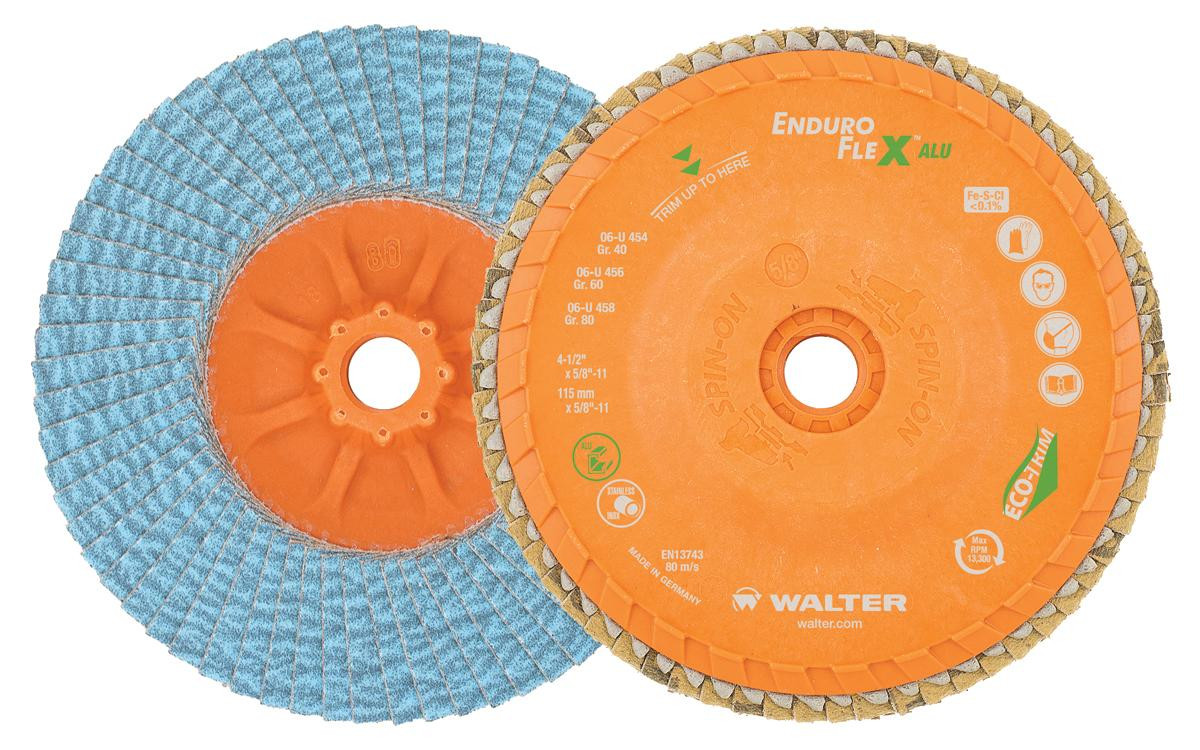 Enduro-Flex ALU® 10 Pc. 5 x 5/8"-11 40G Flap Disc   06U604