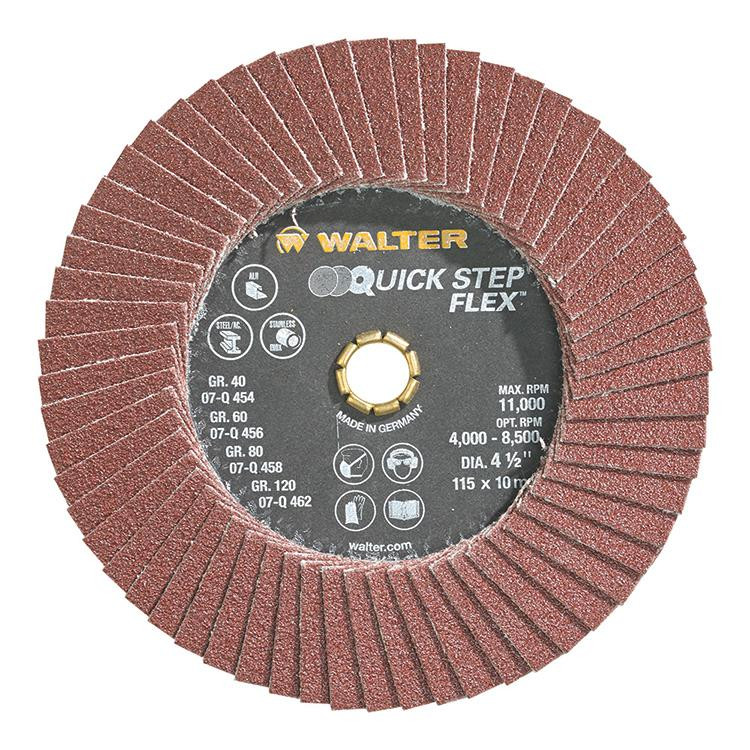 Quick-Step Flex® 10 Pc. 4-1/2" 80G Flap Disc   07Q458