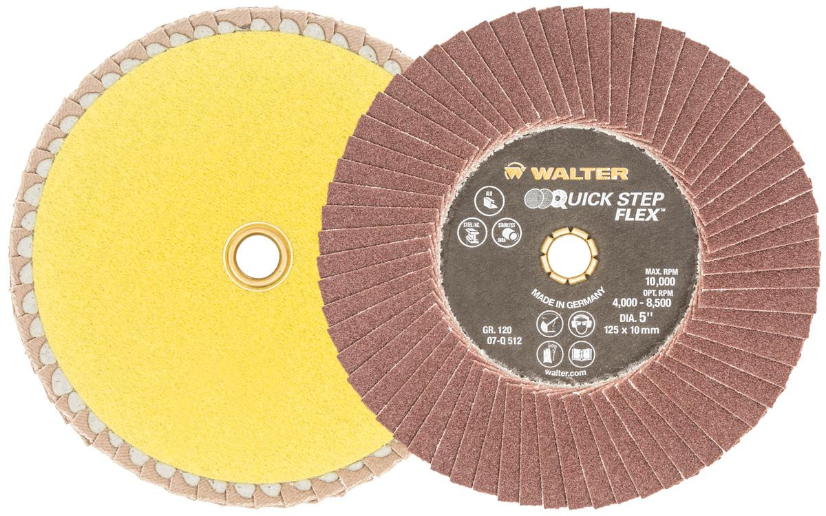 Quick-Step Flex® 10 Pc. 5" 120G Flap Disc   07Q512