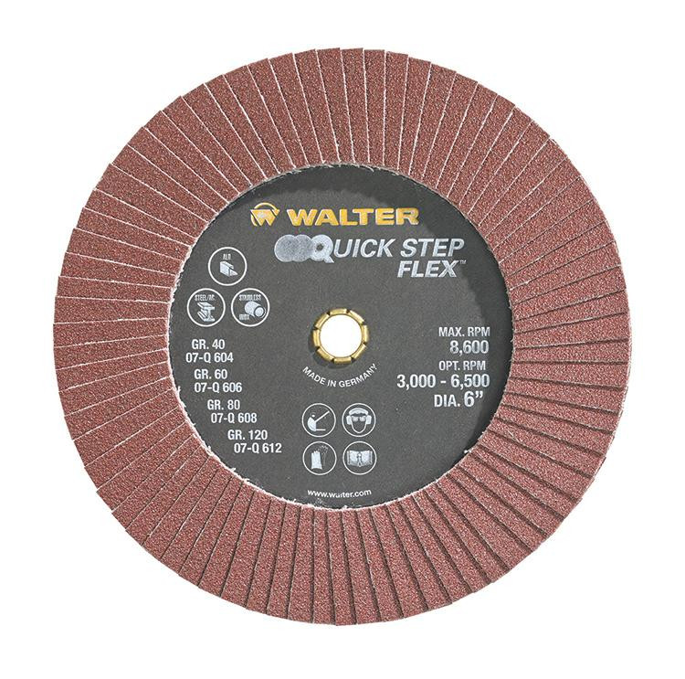 Quick-Step Flex® 10 Pc. 6" 80G Flap Disc   07Q608