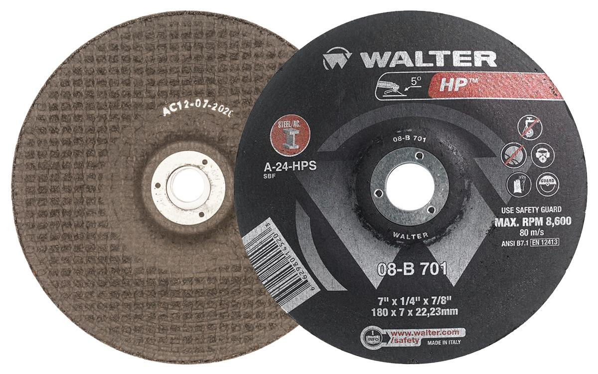 HP® 25 Pc. 7 x 1/4 x 7/8" A-24 Grinding Wheel   08B701