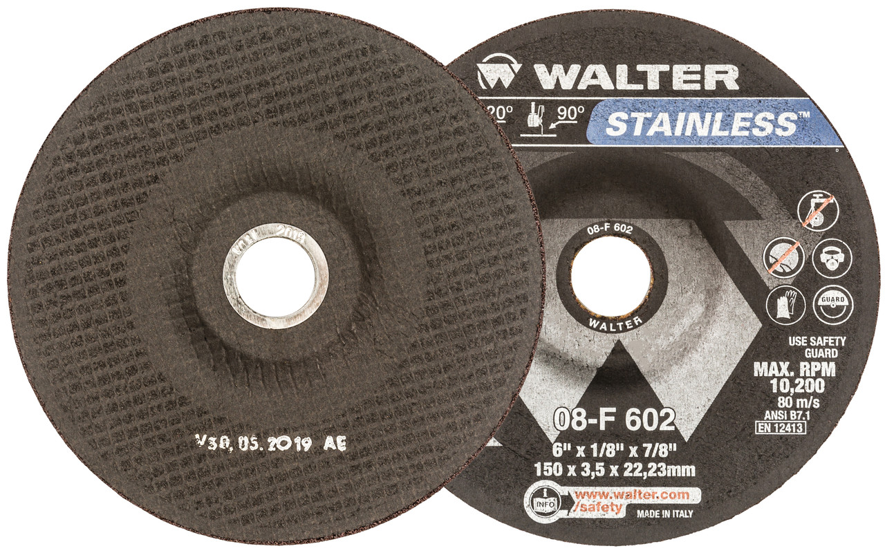 Stainless® 25 Pc. 6 x 1/8 x 7/8" A-30 Grinding Wheel   08F602