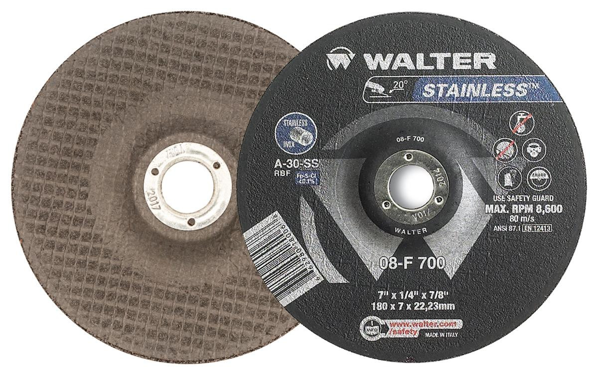 Stainless® 25 Pc. 7 x 1/4 x 7/8" A-30 Grinding Wheel   08F700