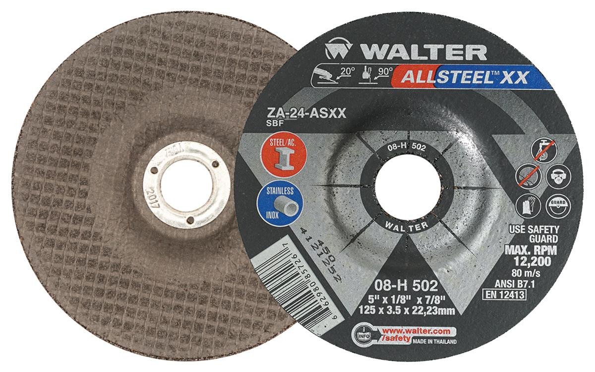 HP XX® 25 Pc. 5 x 1/8 x 7/8" ZA-24 Grinding Wheel   08H502