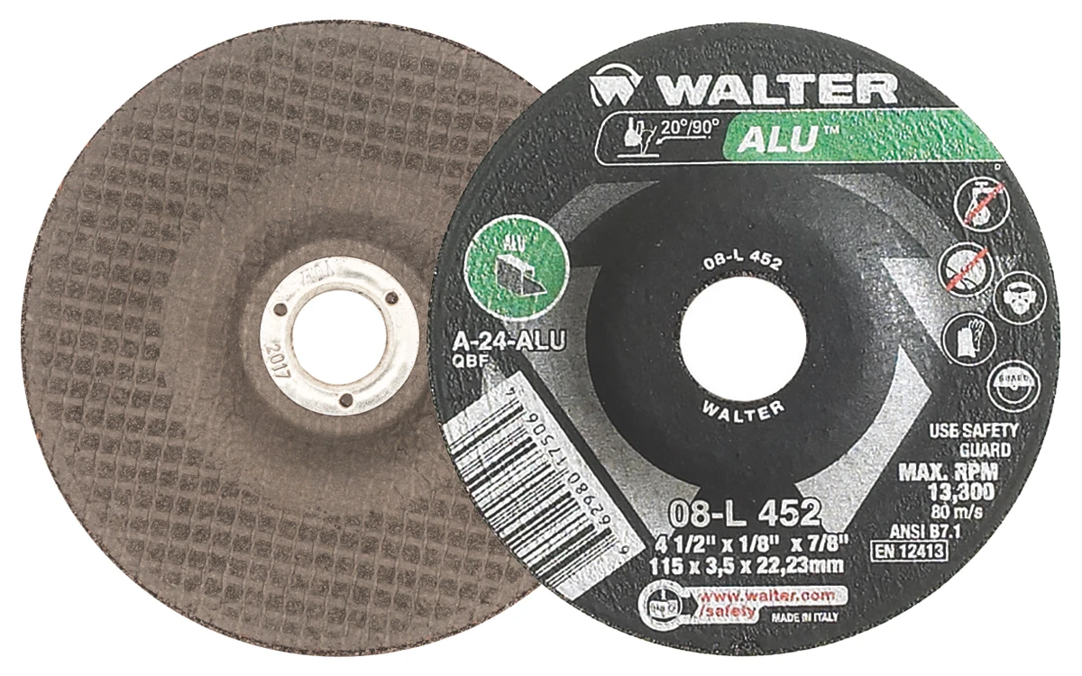 ALU® 25 Pc. 4-1/2 x 1/8 x 7/8" A-24 Grinding Wheel   08L452