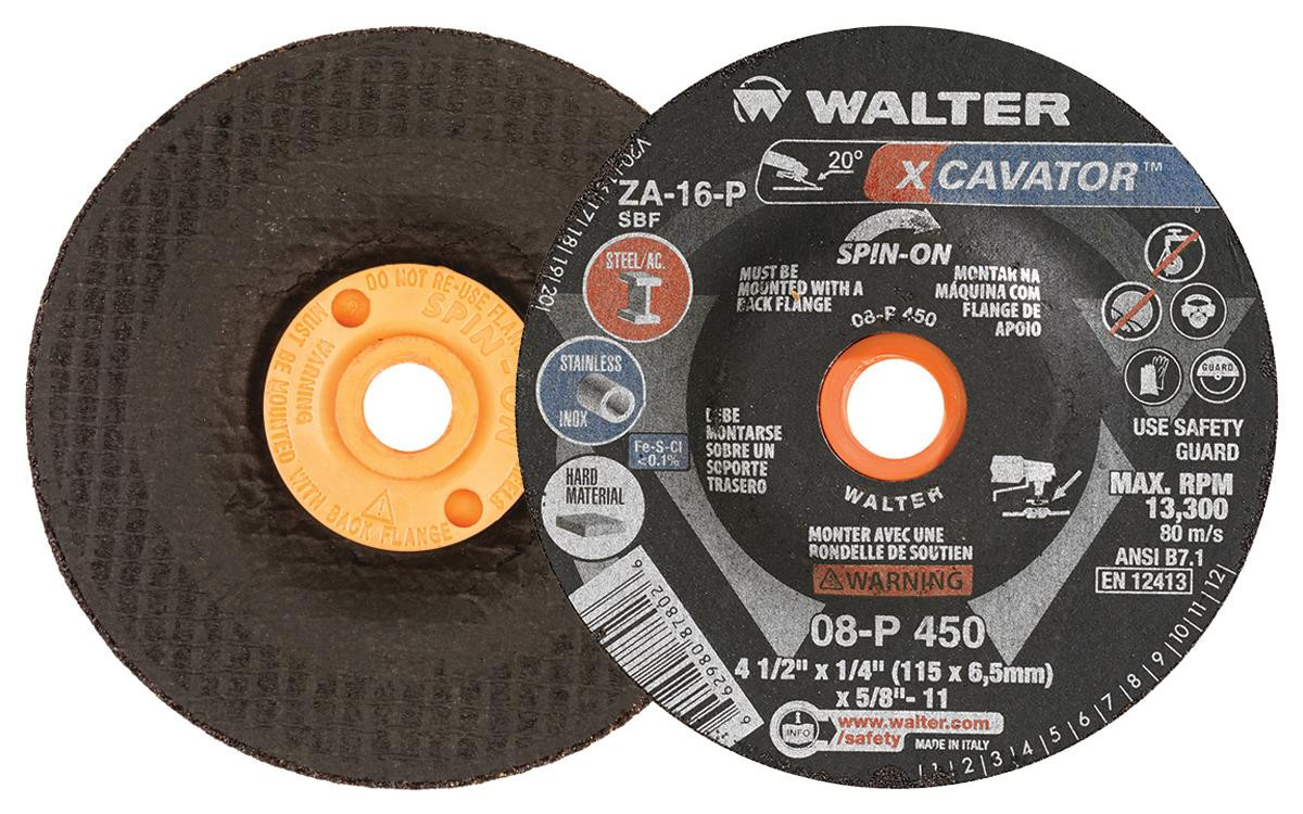 Xcavator® 20 Pc. 4-1/2 x 1/4 x 5/8"-11" ZA-16 Grinding Wheel   08P450