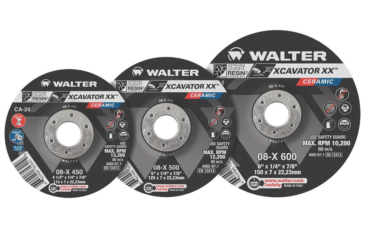 Xcavator XX® 10 Pc. 4-1/2 x 1/4 x 5/8"-11 CA-24 Grinding Wheel   08X455