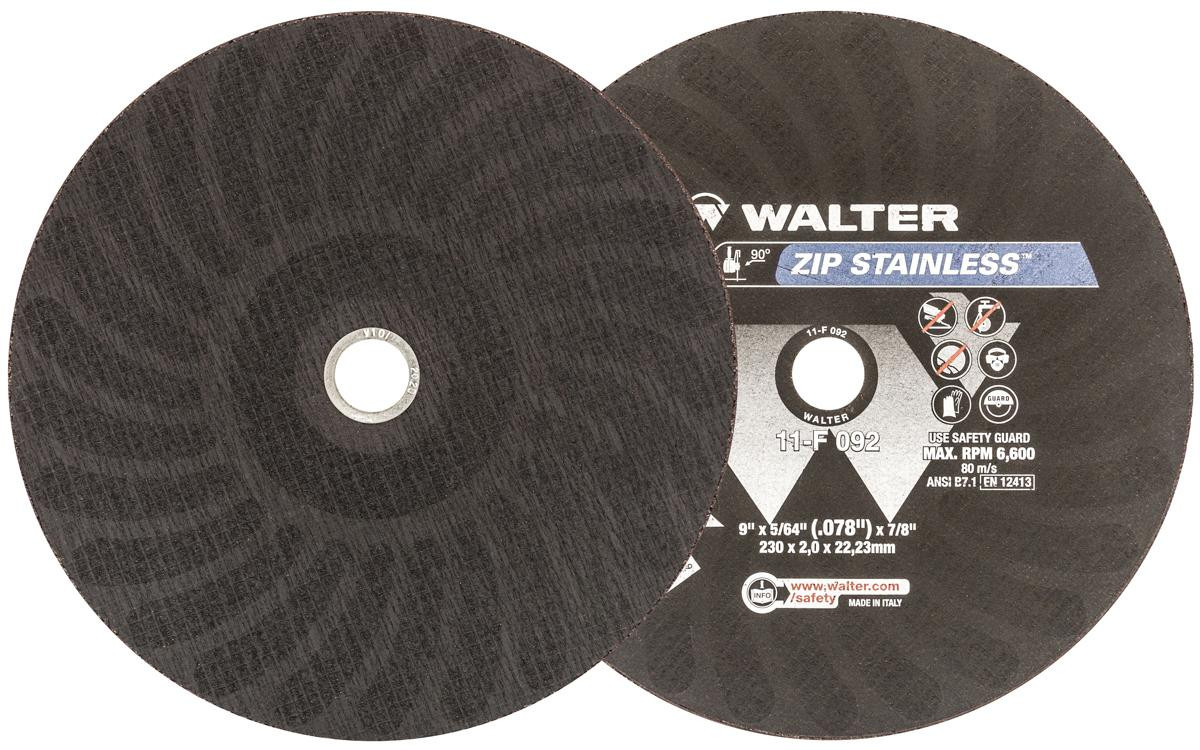 ZIP Stainless® 25 Pc. 9 x 5/64 x 7/8" A-46 Cut-Off Wheel   11F092