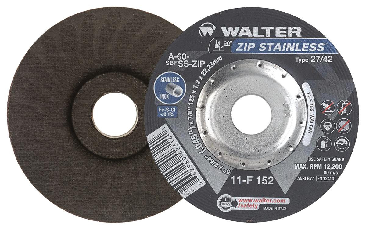 ZIP Stainless® 25 Pc. 5 x 3/64 x 7/8" A-60 Cut-Off Wheel   11F152