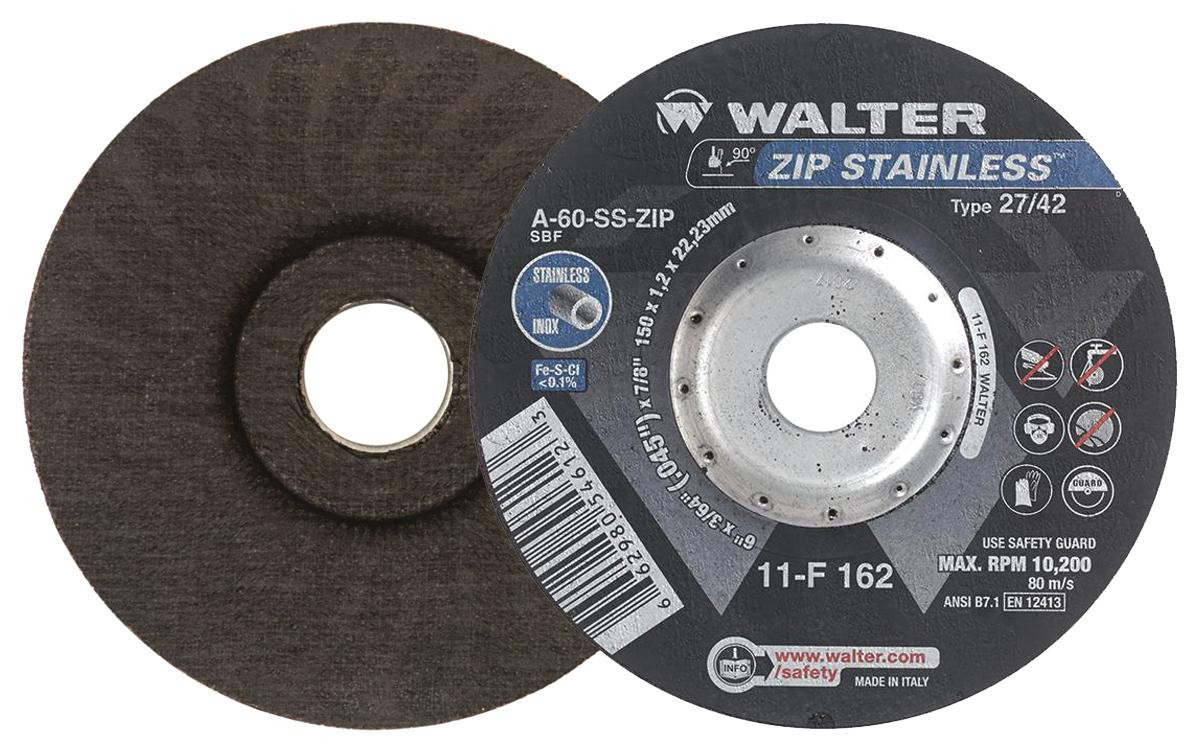ZIP Stainless® 25 Pc. 6 x 3/64 x 7/8" A-60 Cut-Off Wheel   11F162