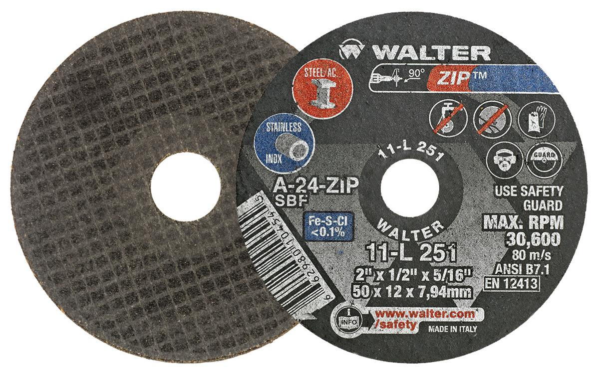 ZIP® 25 Pc. 2 x 1/2 x 5/16" A-24 Cut-Off Wheel   11L251