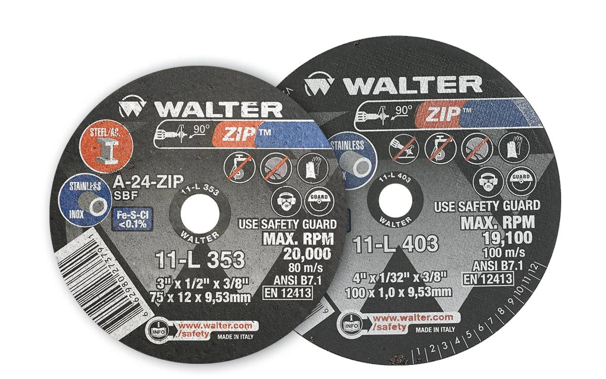 ZIP® 25 Pc. 3 x 1/32 x 3/8" A-60 Cut-Off Wheel   11L308
