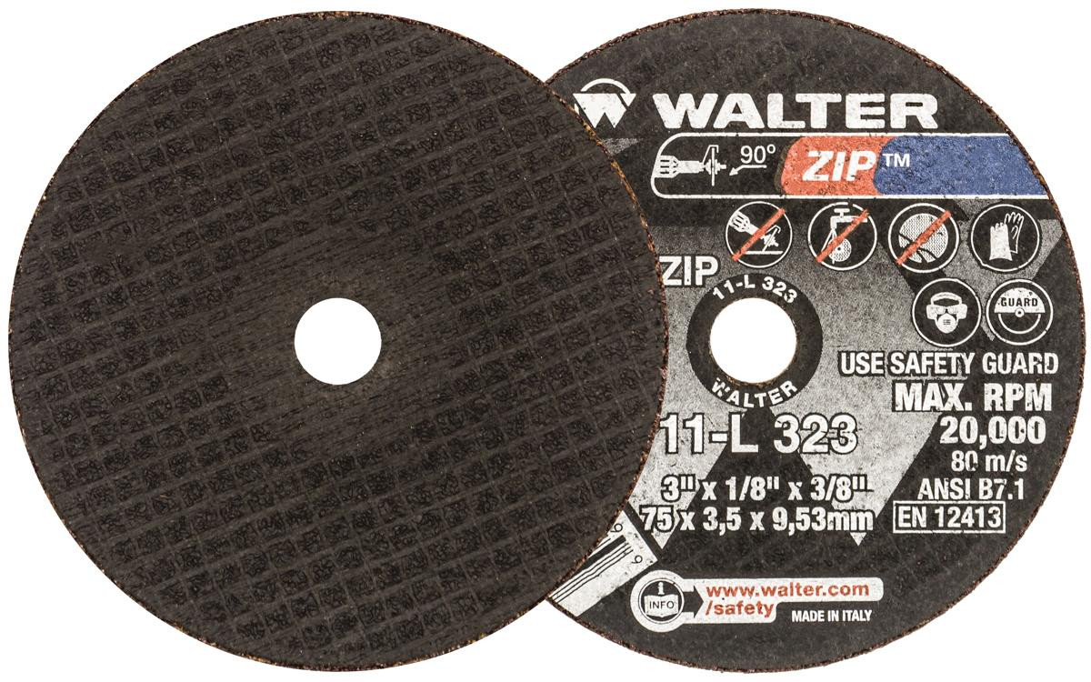ZIP® 25 Pc. 3 x 1/8 x 3/8" A-24 Cut-Off Wheel   11L323