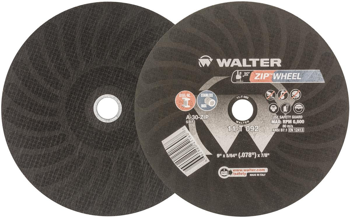 Zip Wheel® 25 Pc. 9 x 5/64 x 7/8" A-30 Cut-Off Wheel   11T092