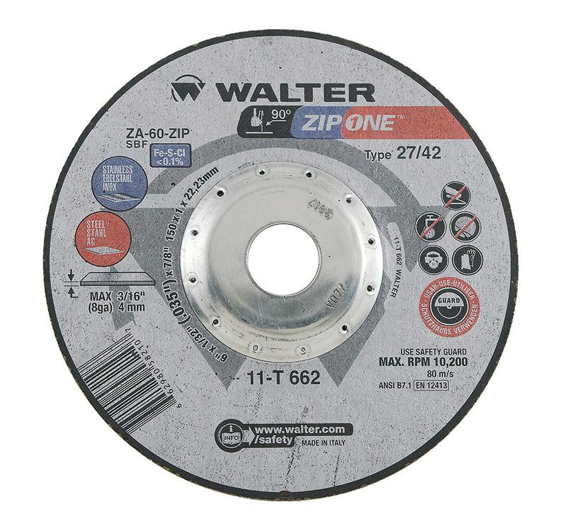 ZIP One® 25 Pc. 6 x 1/32 x 7/8" ZA-60 Cut-Off Wheel   11T662
