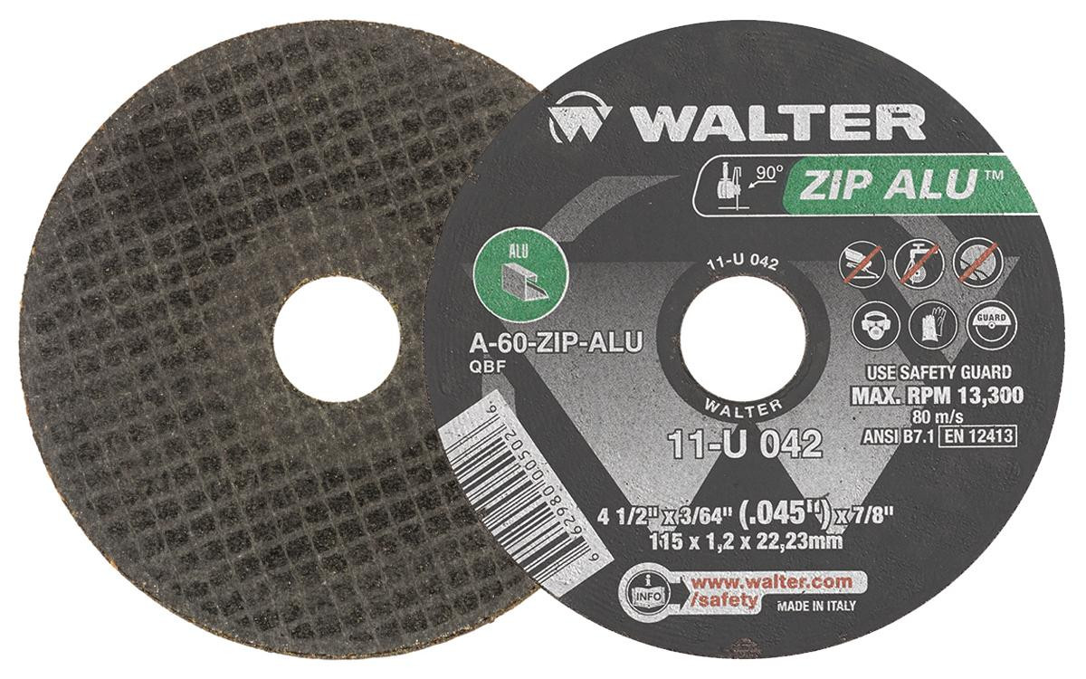 ZIP ALU® 25 Pc. 4-1/2 x 3/64 x 7/8" A-60-ZIP-ALU Cut-Off Wheel   11U042