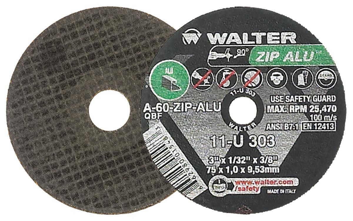 ZIP ALU® 25 Pc. 3 x 1/32 x 3/8" A-60 Cut-Off Wheel   11U303