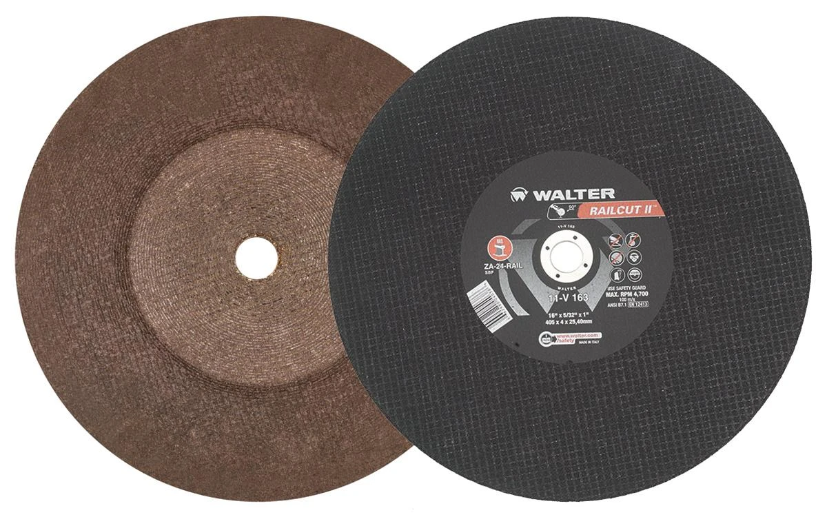 Railcut II Long Life® 10 Pc. 16 x 5/32 x 1" A-24 Cut-Off Wheel   11V163