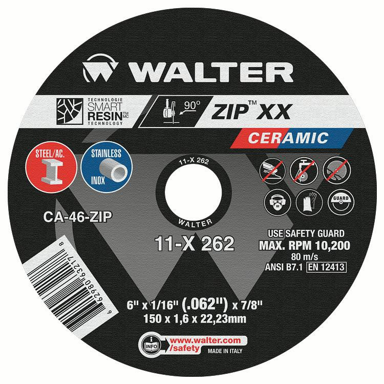 Zip XX® 6 x 1/16 x 7/8" CA-46 Cut-Off Wheel   11X262