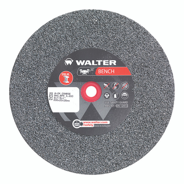 8 x 7/8 x 1" 24G Steel Bench Grinding Wheel   12E533
