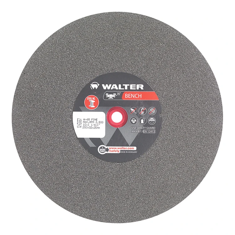 10 x 1-1/4 x 1" 60G Steel Bench Grinding Wheel   12E657