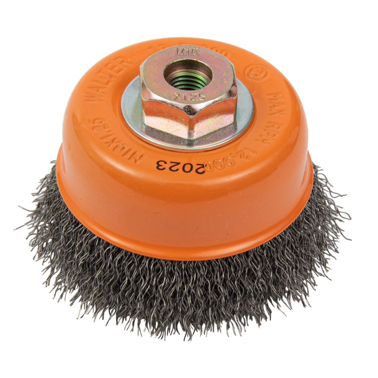 3" x M10 - 1.25 Crimped Wire Cup Brush   13D300