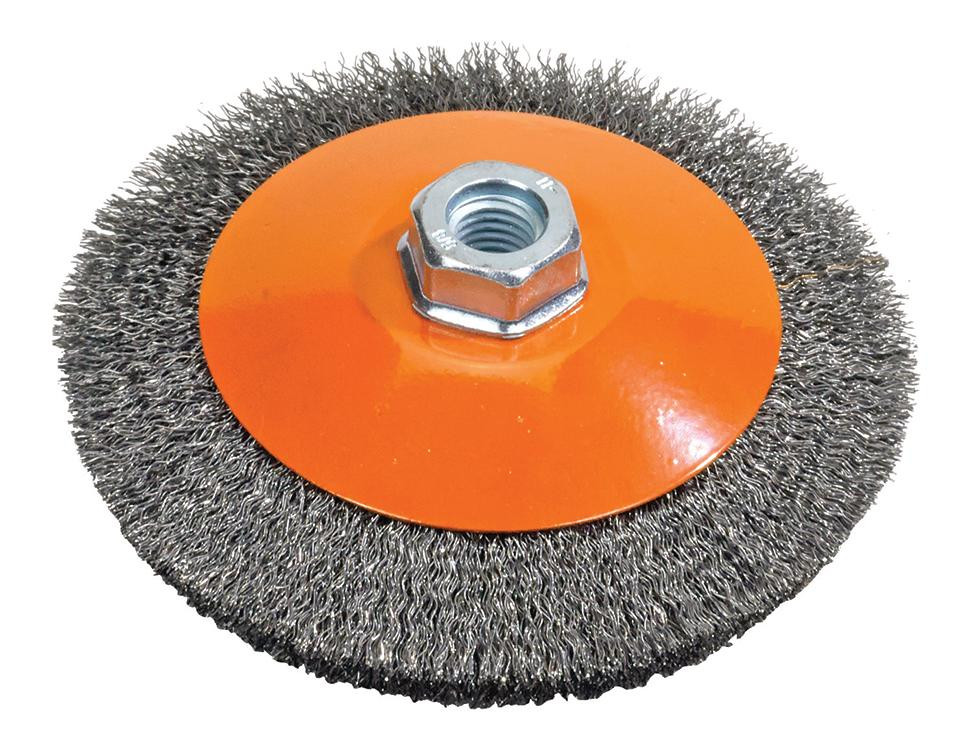 6 x 5/8"-11 Crimped Conical Wire Brush   13H654