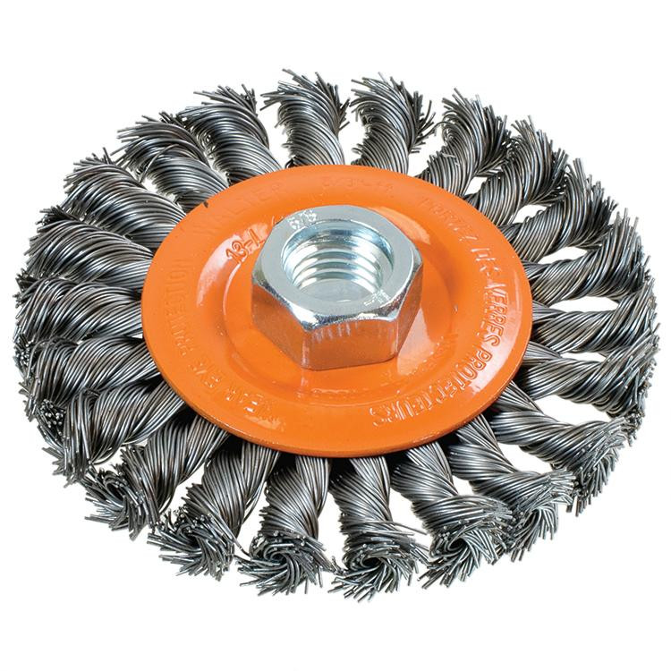 4 x 5/8"-11 Knot Twisted Wire Brush   13L404