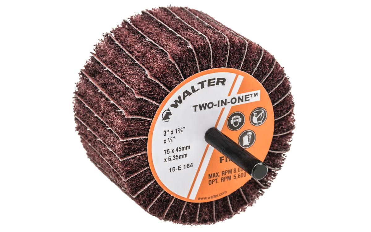 TWO-IN-ONE® 10 Pc. 3 x 1-3/4 x 1/4" Flap Wheel   15E164