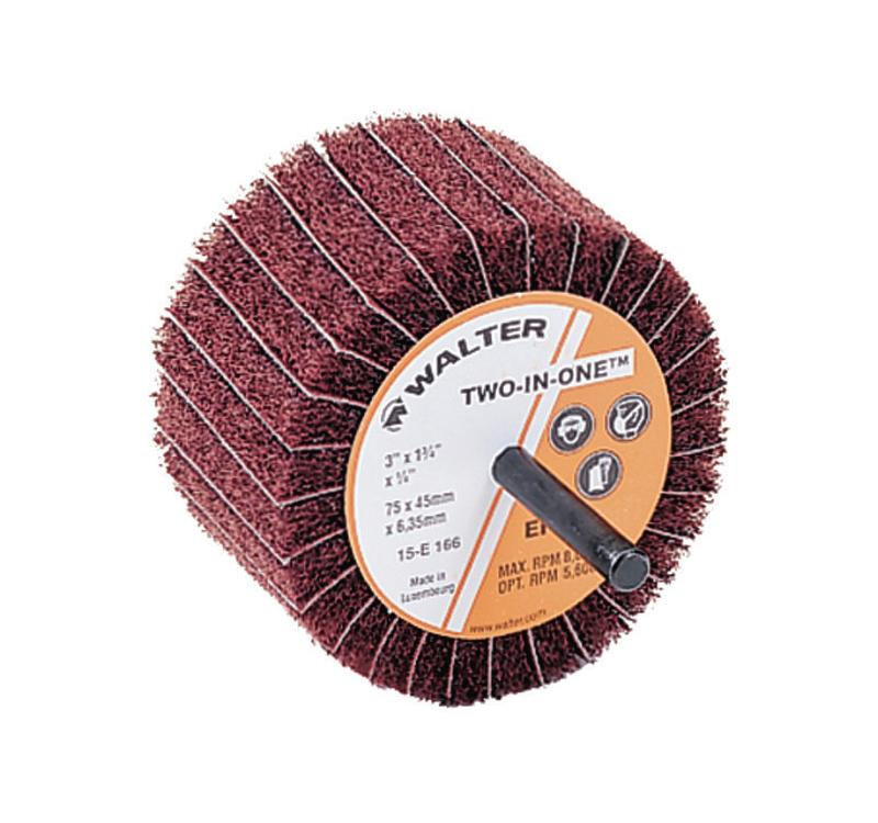 TWO-IN-ONE® 10 Pc. 3 x 1-3/4 x 1/4" Flap Wheel   15E166
