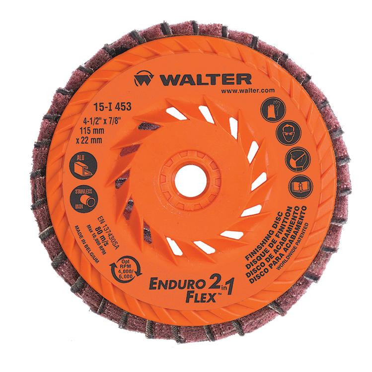 Enduro-Flex 2-IN-1® 10 Pc. 4-1/2 x 5/8"-11 80G Flap Disc   15I453