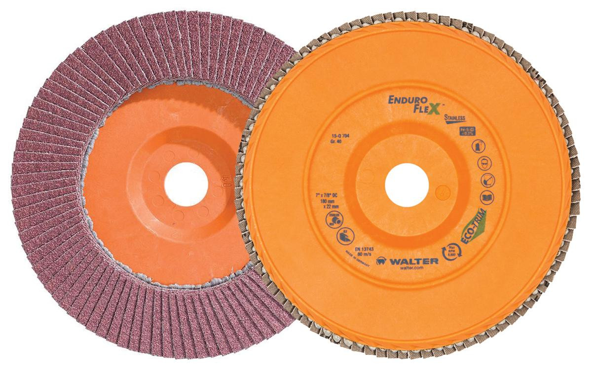 Enduro-Flex Stainless® 10 Pc. 7 x 7/8" 40G Flap Disc   15Q704