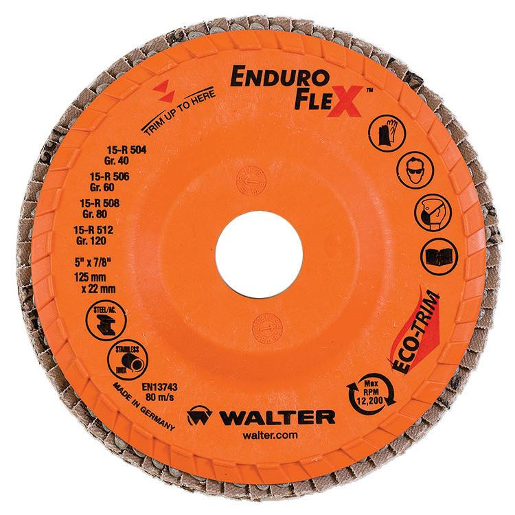Enduro-Flex® 10 Pc. 5 x 7/8" 40G Flap Disc   15R504