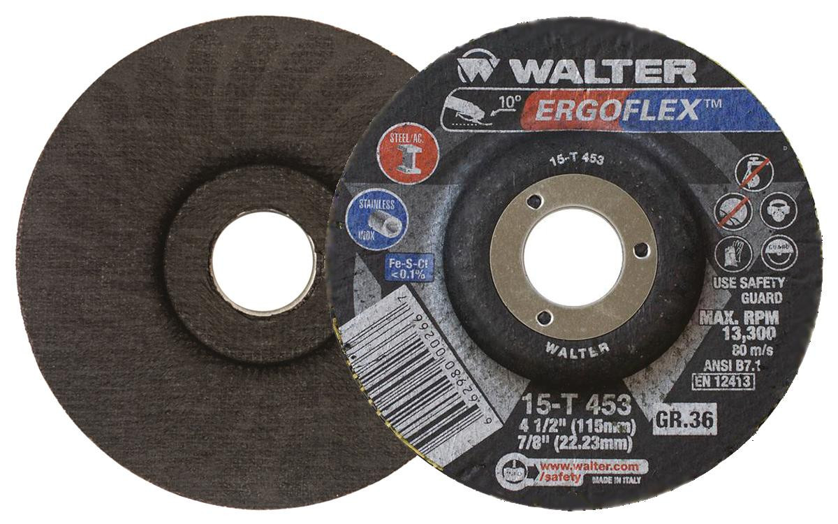 Ergoflex® 25 Pc. 4-1/2 x 7/8" 60G Sanding Disc   15T456
