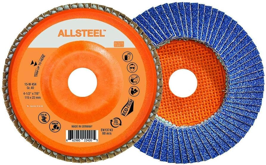 Allsteel® 10 Pc. 4-1/2 x 7/8" 60G Flap Disc   15W456
