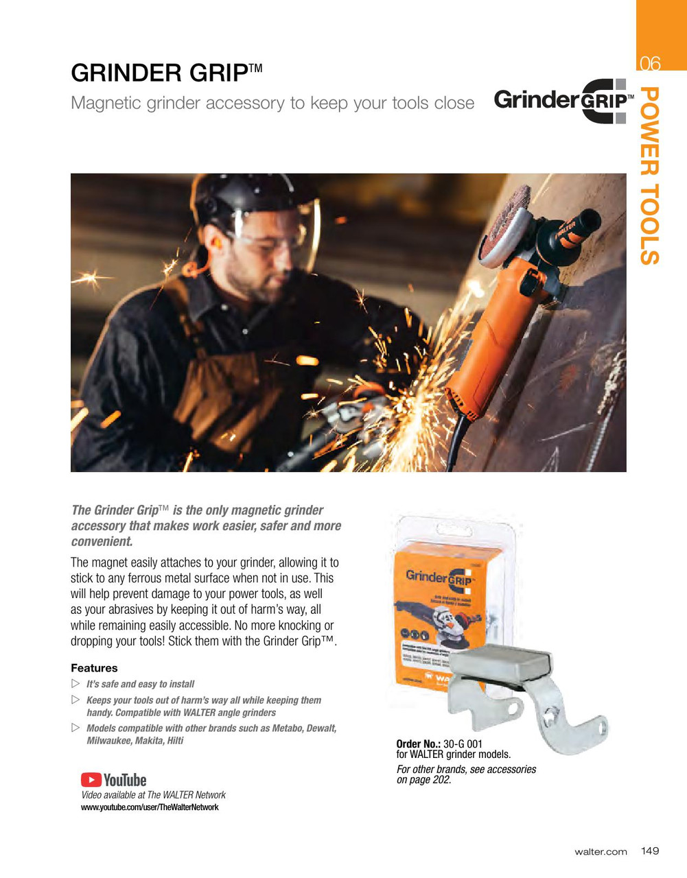 Grinder Grip® Magnetic Grinder Holder   30G001