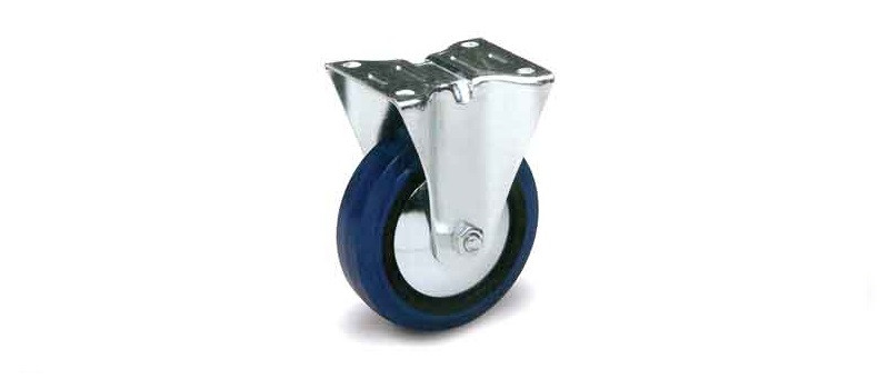 3" Rigid Blue Elastic Rubber Wheel  TGC-10300-R