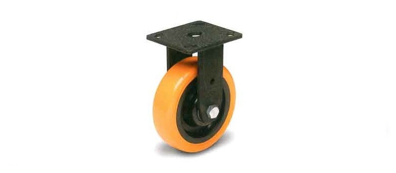 8" Rigid Orange Polyurethane Wheel  TGC-30800-R