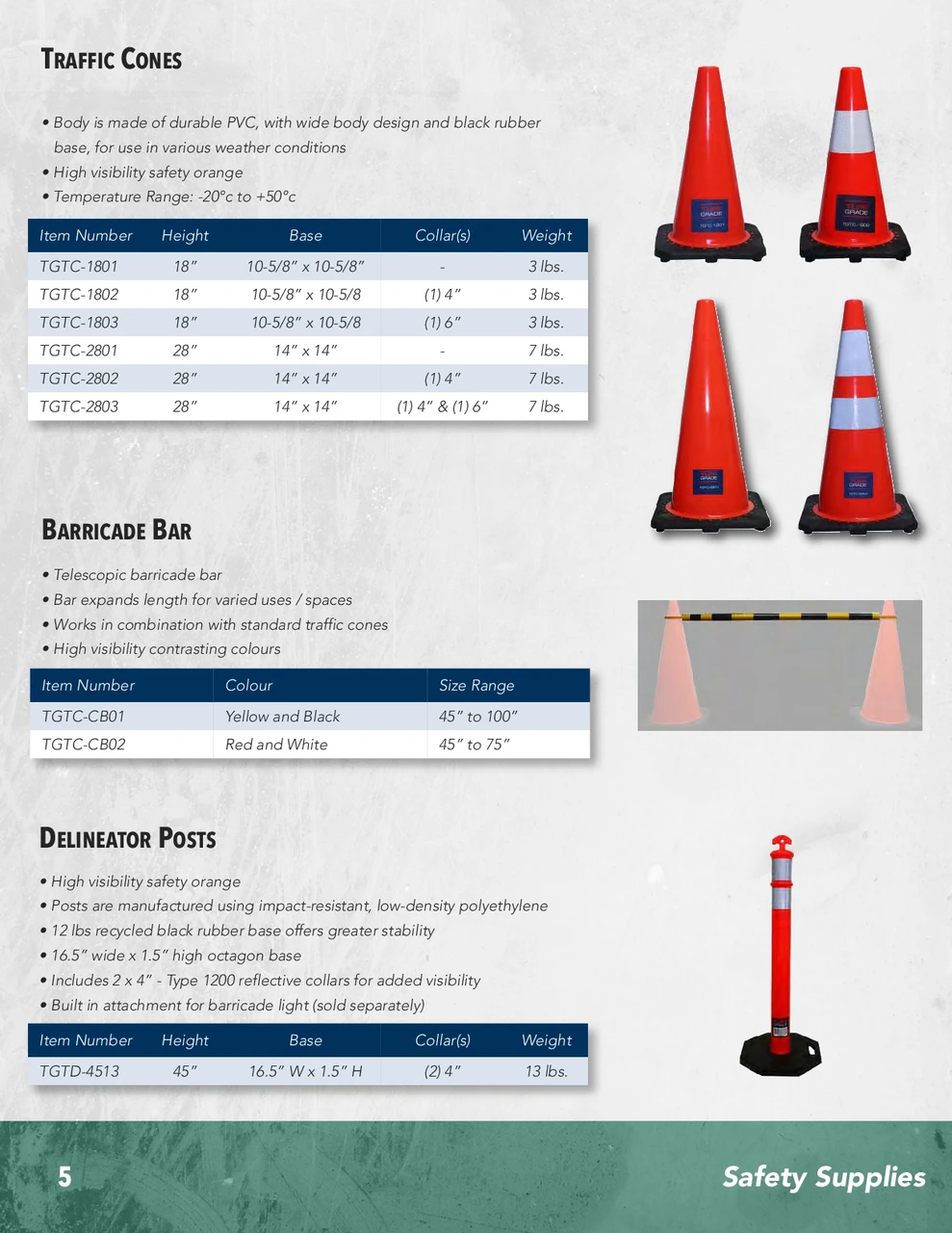 Red & White Telescopic Barricade Bar  TGTC-CB03
