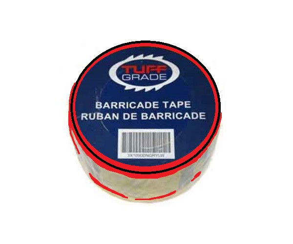 "DANGER" Red Barricade Tape  TGCT-3X1000DANGER-B