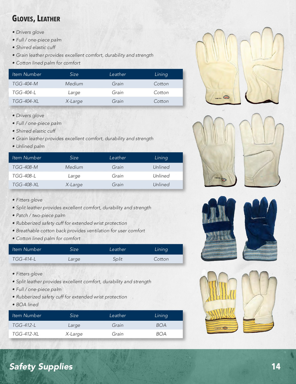 Grain Cowhide Cotton Lined Driver Keystone Thumb  TGG-404