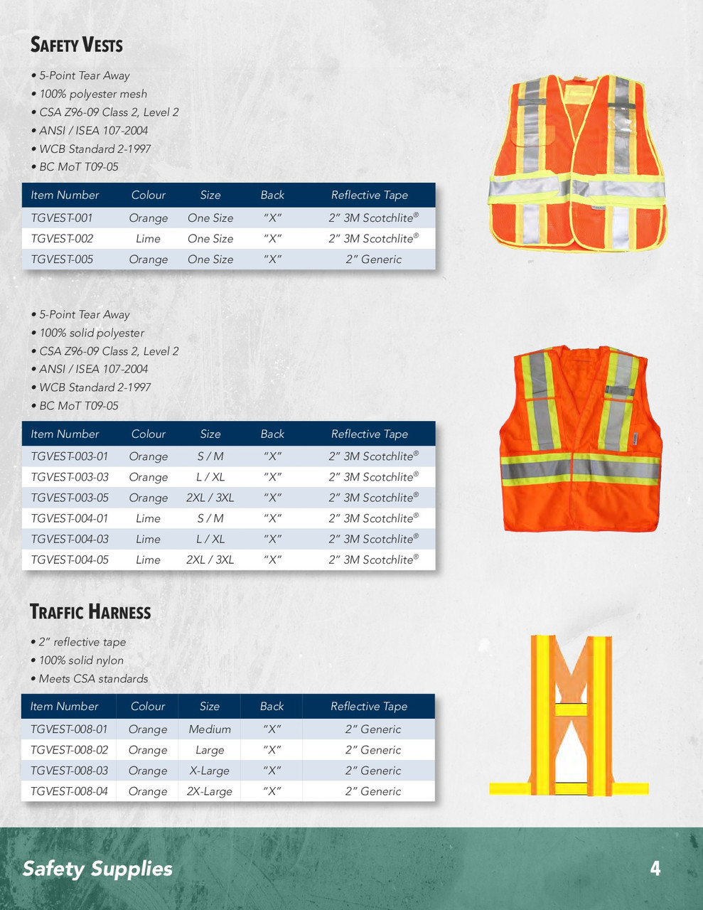 Orange Traffic Sash  TGVEST-008-01