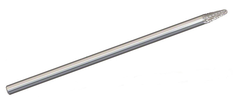 1/4" Tapered Radius DC Carbide Burr Long Shank  SL-1L6